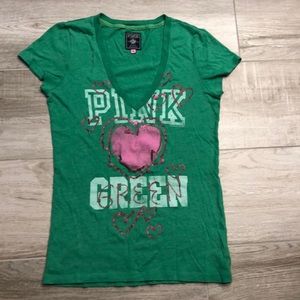 Victoria’s Secret pink recycle green tshirt size M